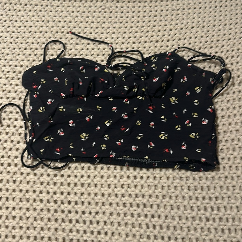 Whitefox Floral Bustier Crop Top